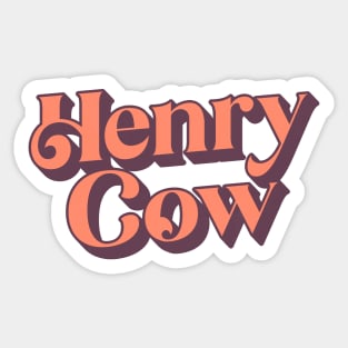 Henry Cow / Retro Style Prog Rock Design Sticker